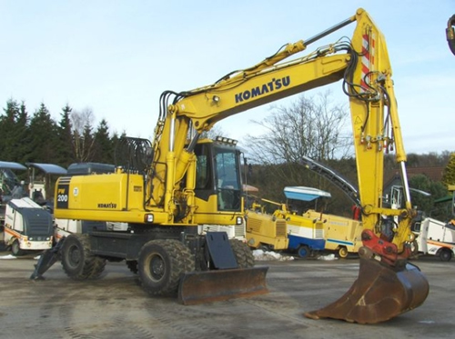 Эксковаторы коматсу на колесах