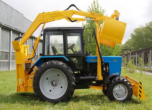 Устройство и технические характеристики грейферного погрузчика ПЭ-Ф-1БМ на базе трактора МТЗ