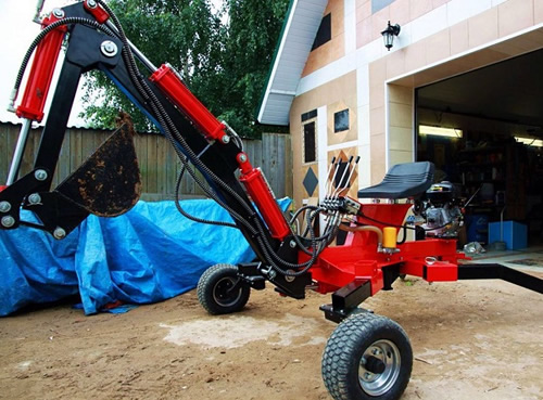 описание прицепного мини-экскаватора Ландформер, особенности его эксплуатации